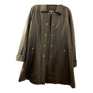 EXCELLED Leather coat. Vintage.Midi, Medium. rich brown. Excelled Collection